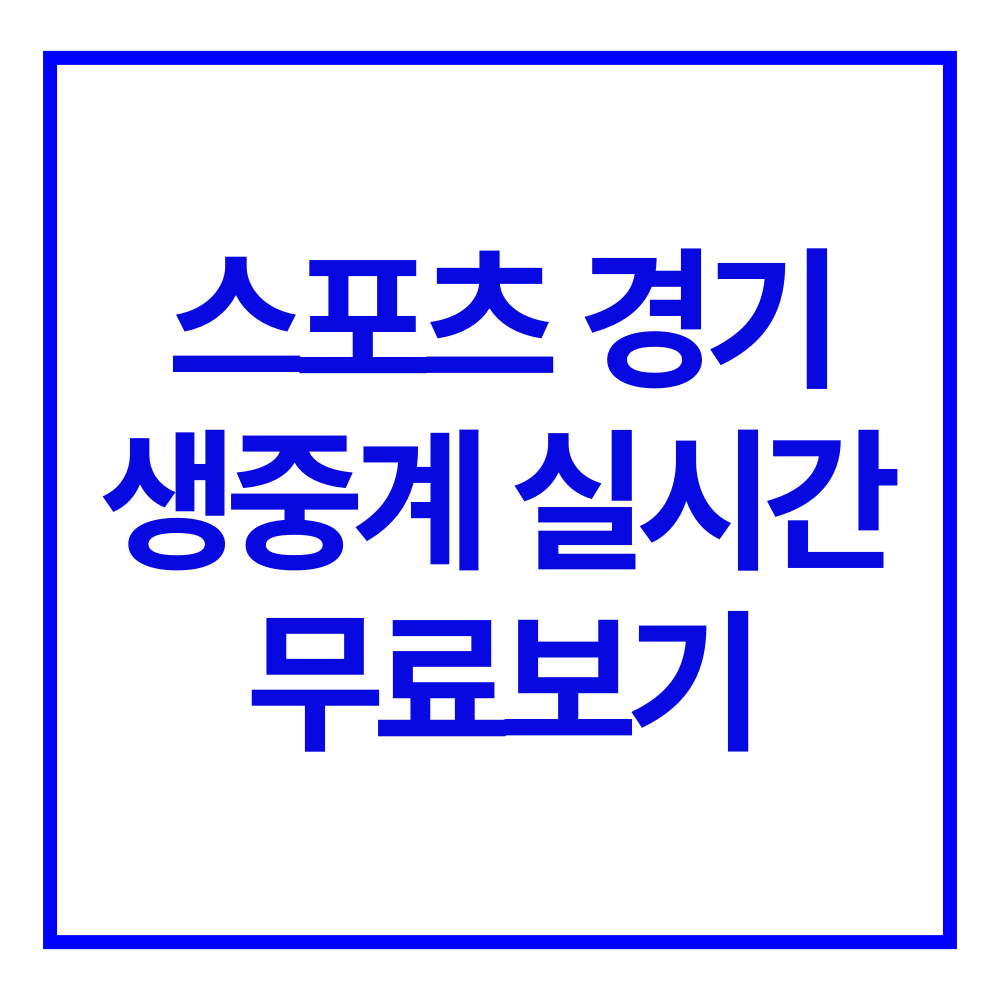 스포츠 생중계 축구