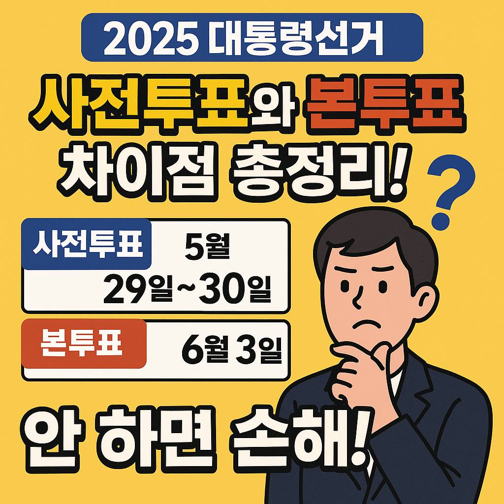 대선 사전투표와 본투표 차이점
