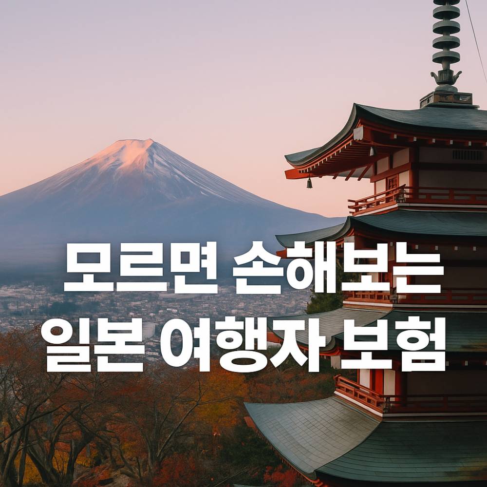모르면 손해보는 일본 여행자 보험 가이드