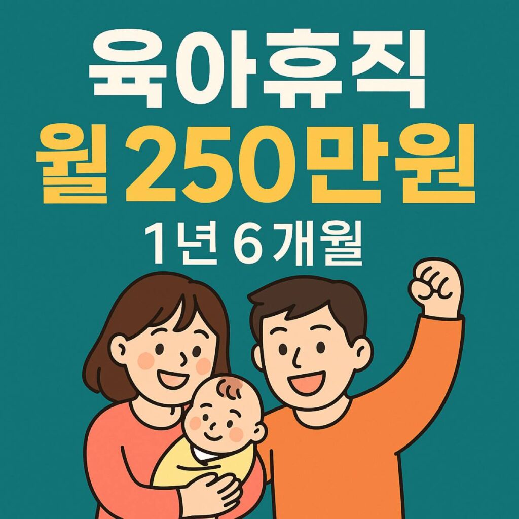 육아휴직 급여 250만원 1년 6개월