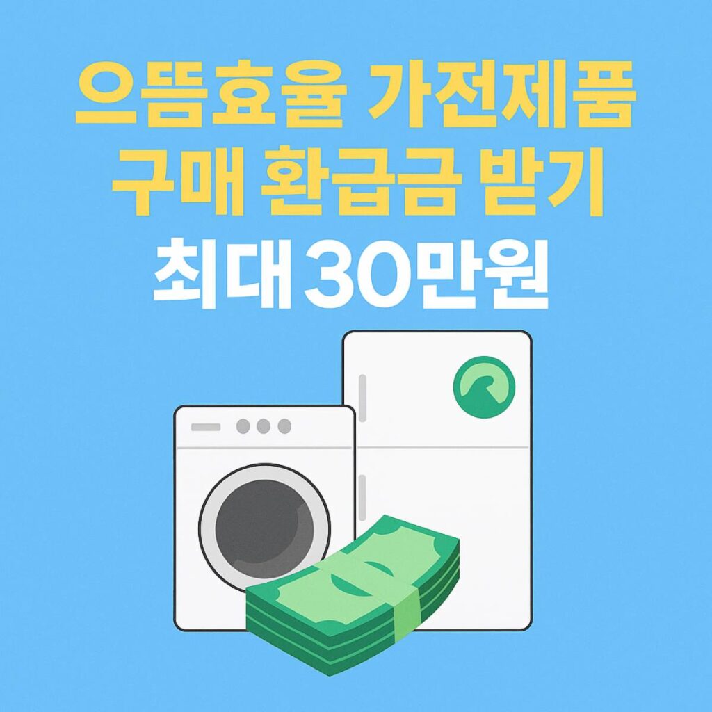 으뜸 효율 가전제품 환급 지원금