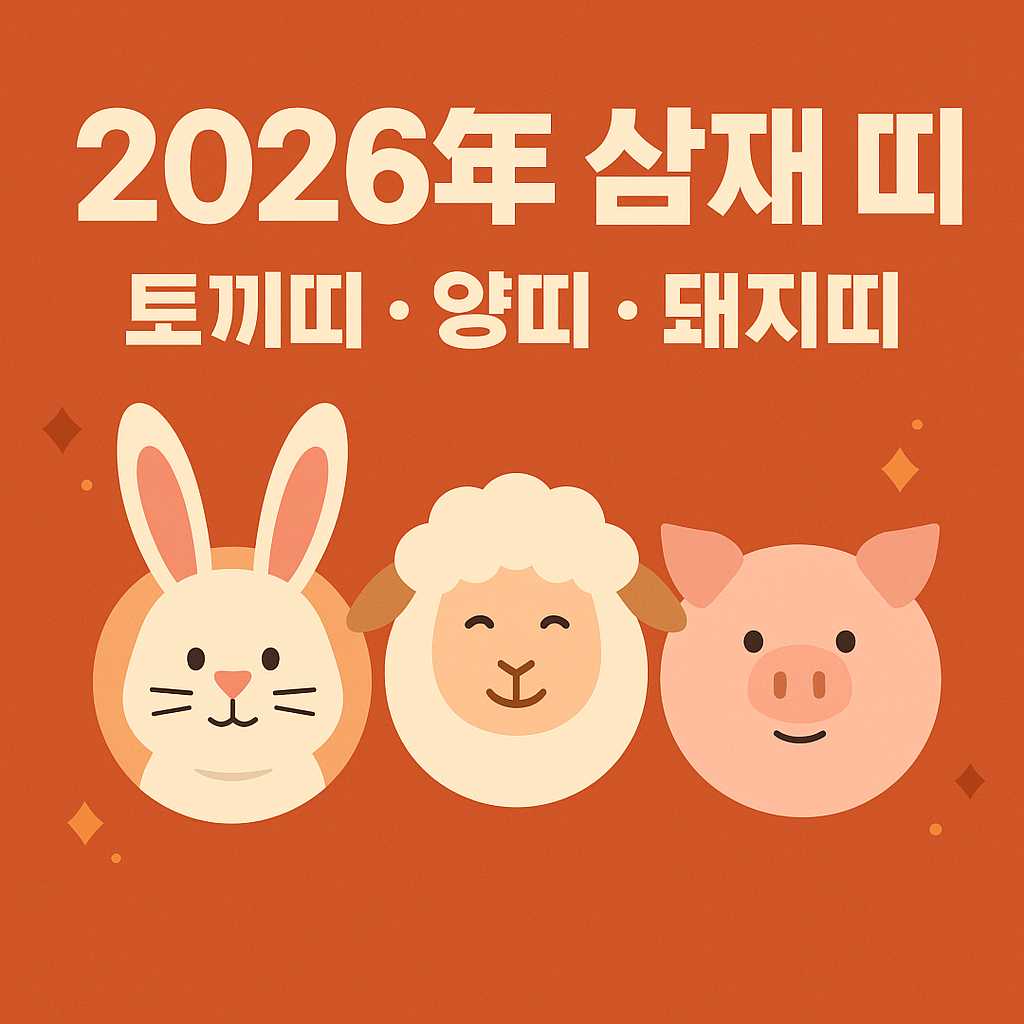 2026년 삼재 띠는 누구