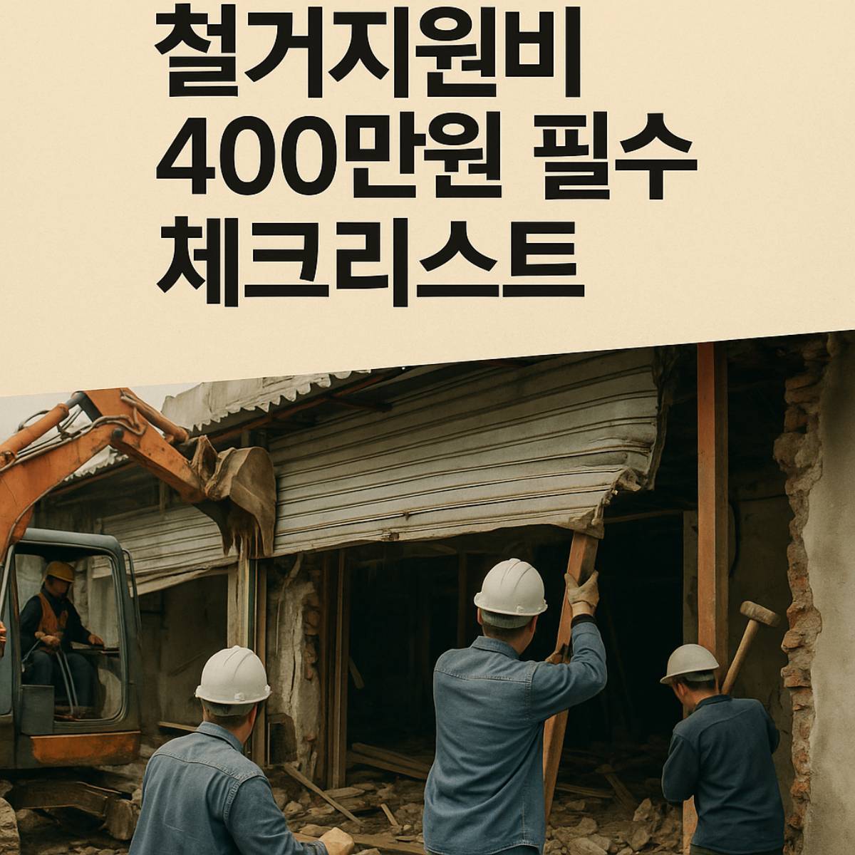 희망리턴패키지 철거지원비