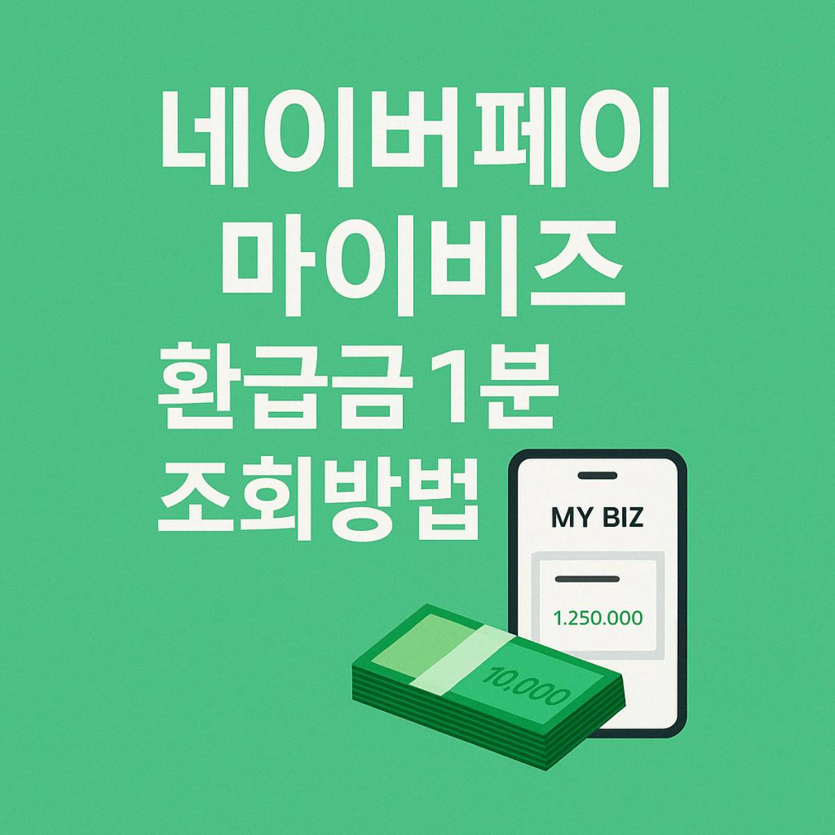 네이버페이 마이비즈 환급금 무료 조회