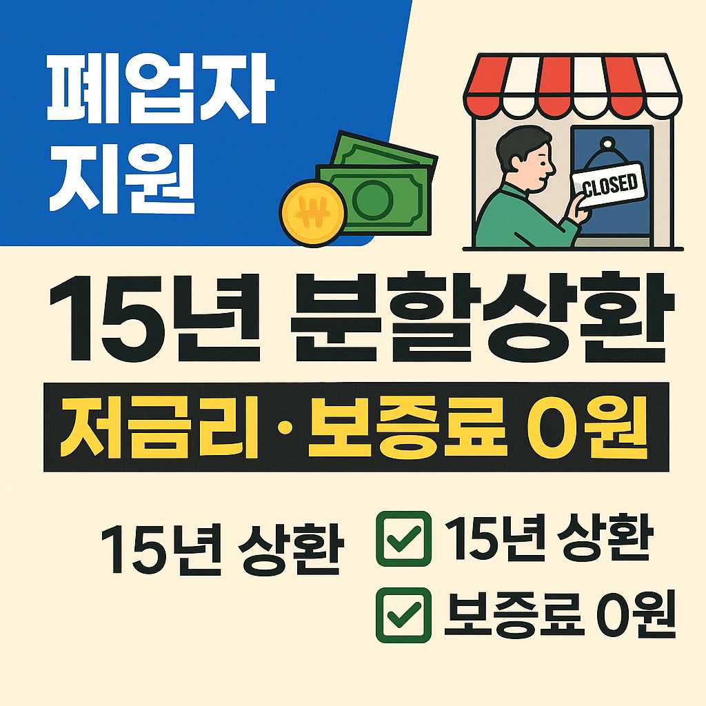 2025 폐업 분할상환 보증 지원 정책 총정리