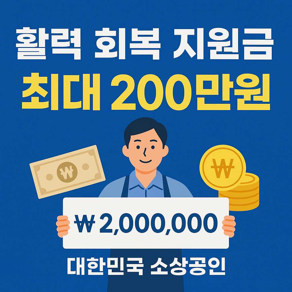 소상공인 활력 회복 지원금 최대 200만원