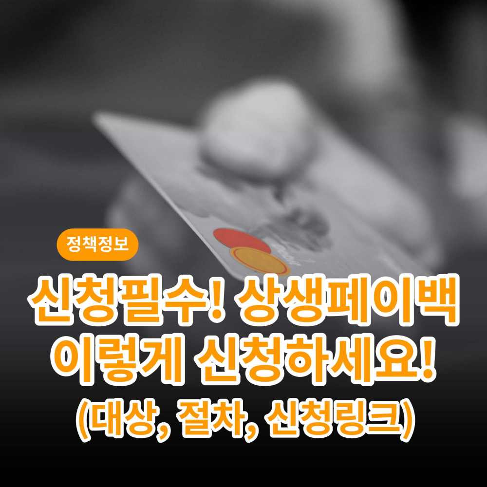 신청필수 전국민 상생페이백 30만원 10분 환급 받는 방법