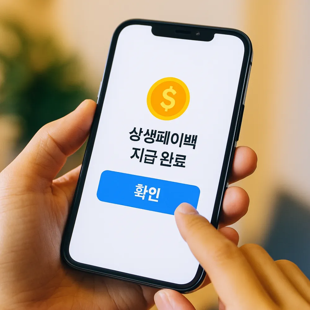 상생페이백 간편 신청 미지급 대상자 조회 방법