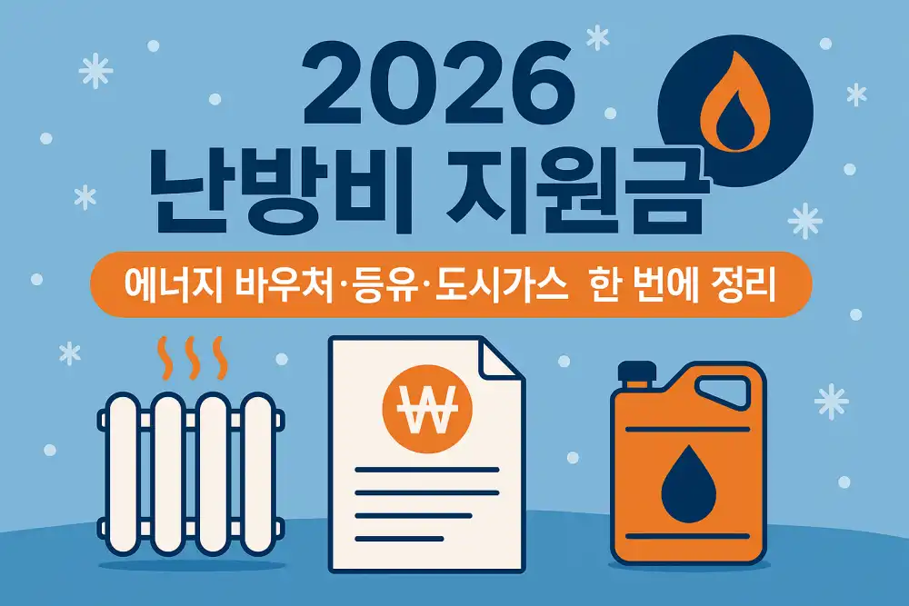 2026 난방비 지원금 에너지 바우처 등유 도시가스 신청 가이드