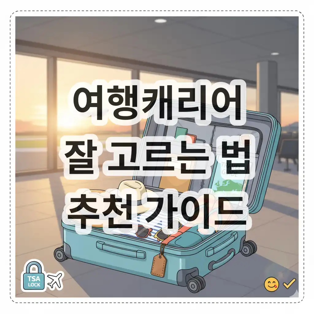 여행 캐리어 고르는 법 사이즈 소재 추천 완벽 정리