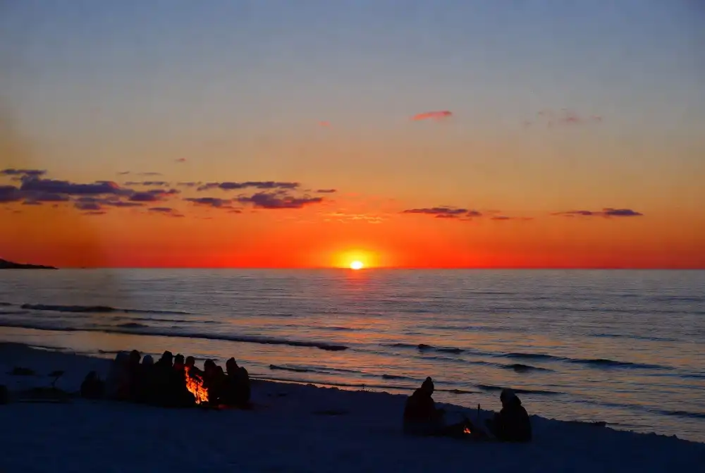 몽산포 오토캠핑장 야간 바다