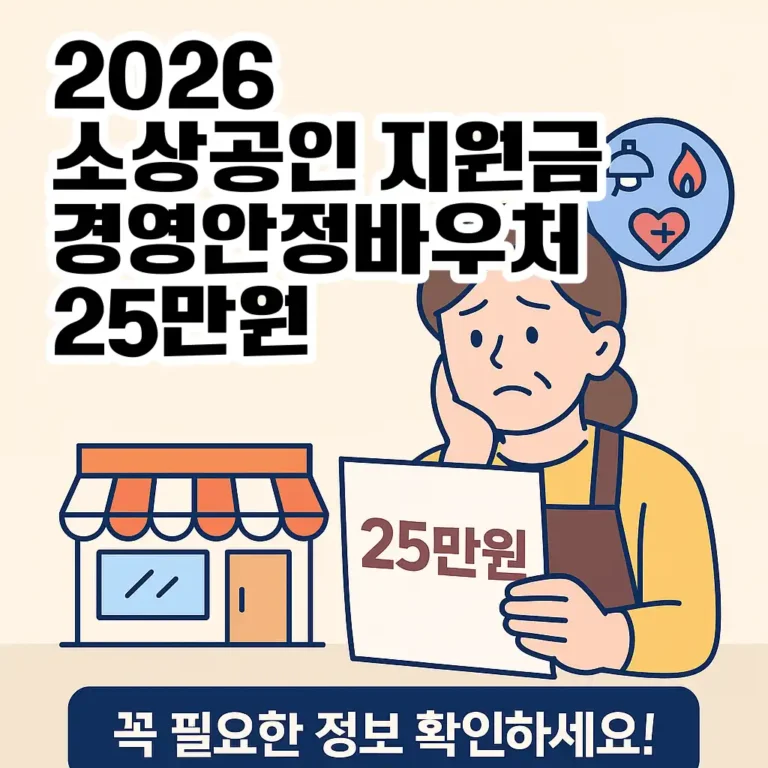 소상공인 25만원 지원금 '경영안정바우처'