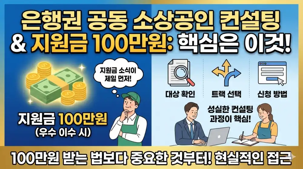 은행권 지원금 소상공인 컨설팅 지원사업