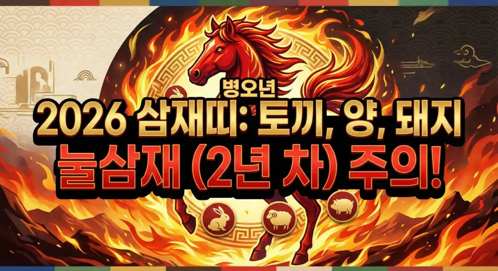 2026 삼재 정리 병오년 토끼띠 양띠 돼지띠