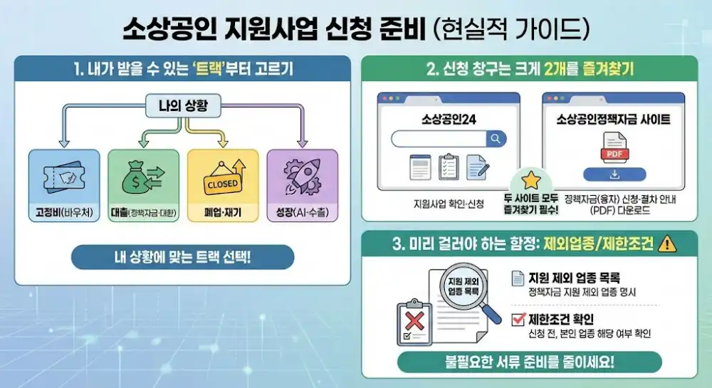 소상공인 지원사업 신청 준비 가이드