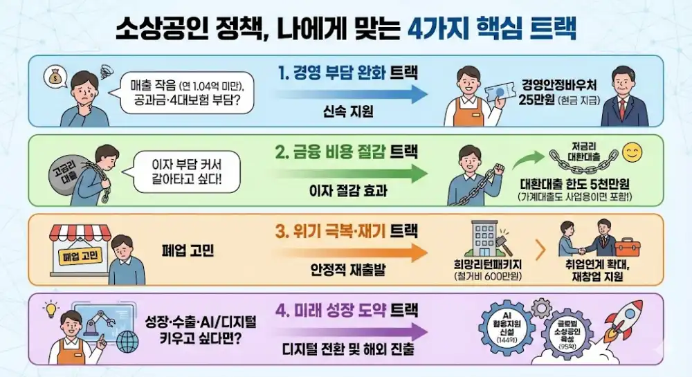 나에게 맞는 소상공인 정책 핵심 트랙