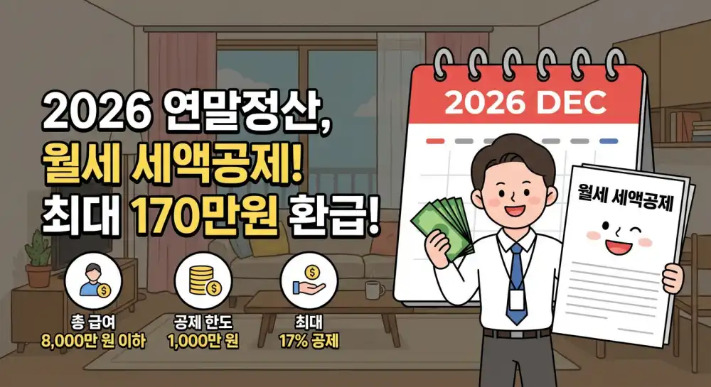2026 월세 세액공제 최대 170만원
