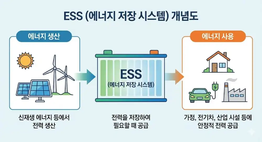 ESS 에너지저장장치 개념도