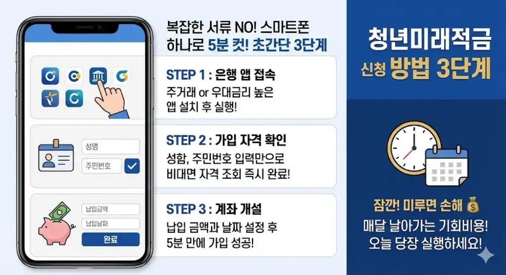 청년미래적금 신청방법 3단계
