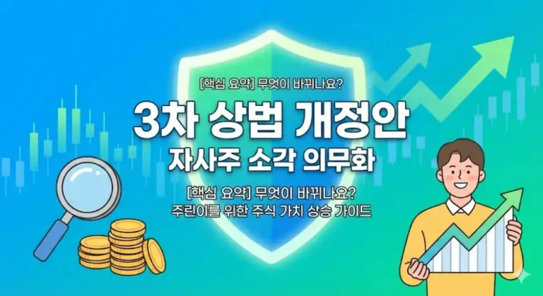 3차 상법 개정안 자사주 소각 의무화