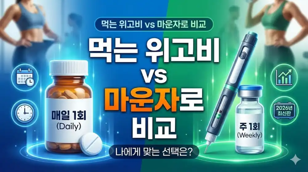 마운자로 먹는 위고비 차이 비교
