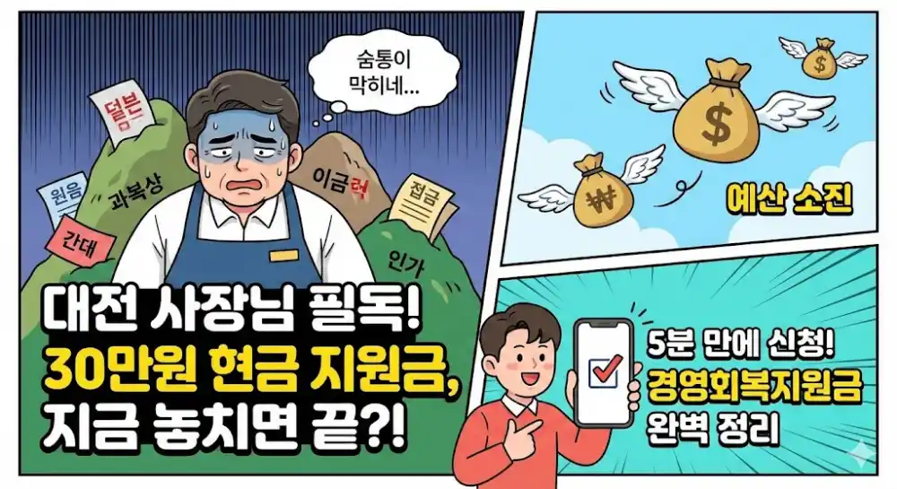 대전시 소상공인 경영회복지원금 핵심 정리