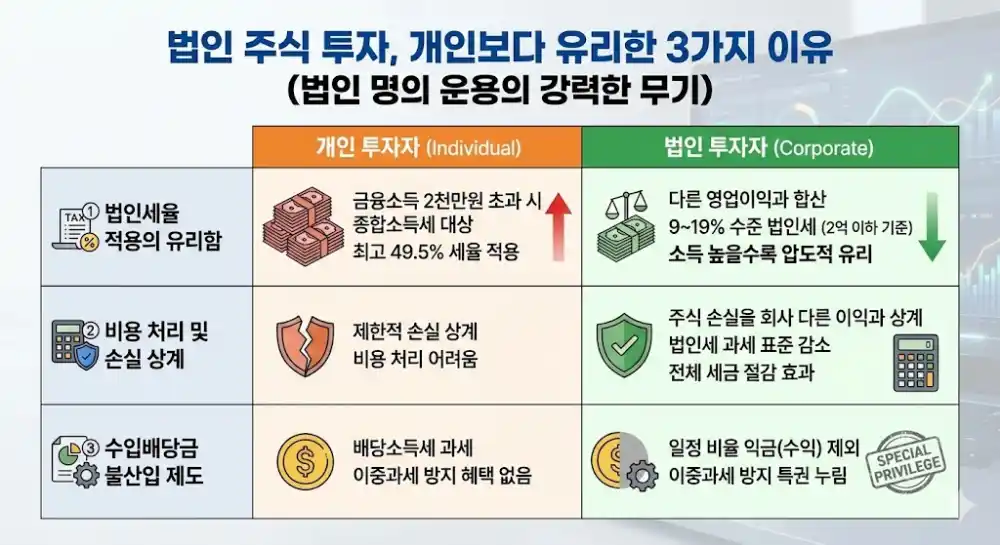 법인 주식 투자 유리한 점