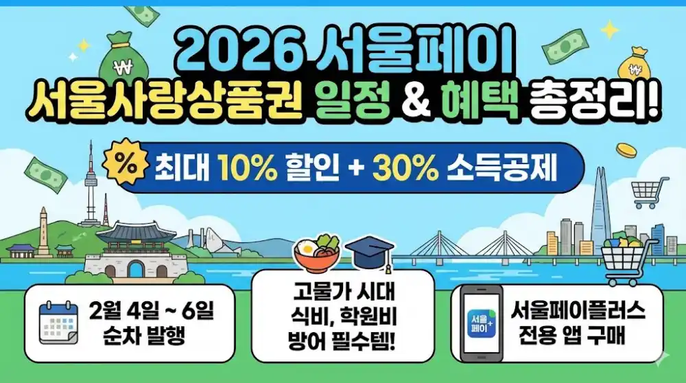 2026 서울페이 일정 서울사랑상품권 혜택 총정리
