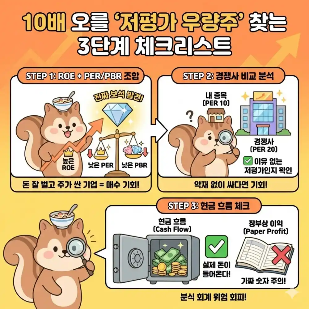 저평가 우량주 찾는 3단계 체크리스트