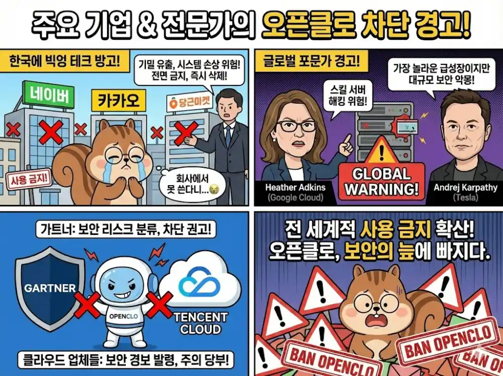 오픈클로 차단 경고