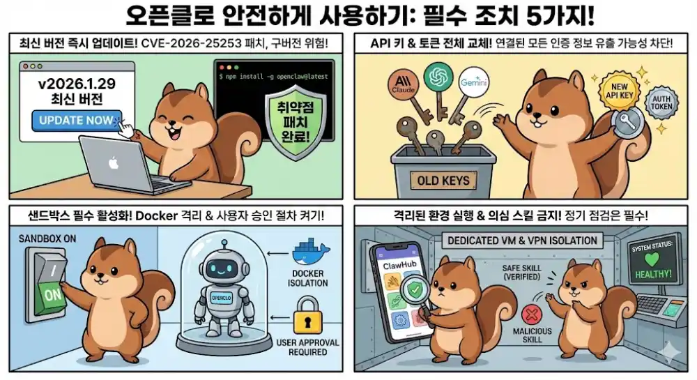 오픈클로 안전하게 사용하는 방법