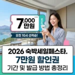 2026 숙박세일페스타 기간 및 발급 방법