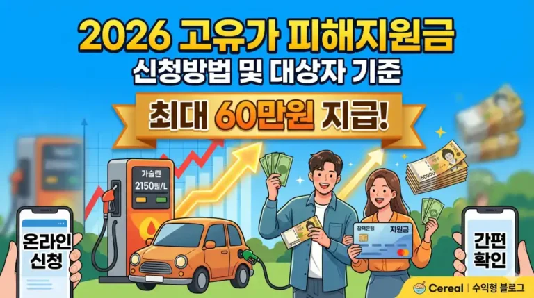 2026 고유가 피해지원금 신청방법 및 대상자 기준 (최대 60만원)