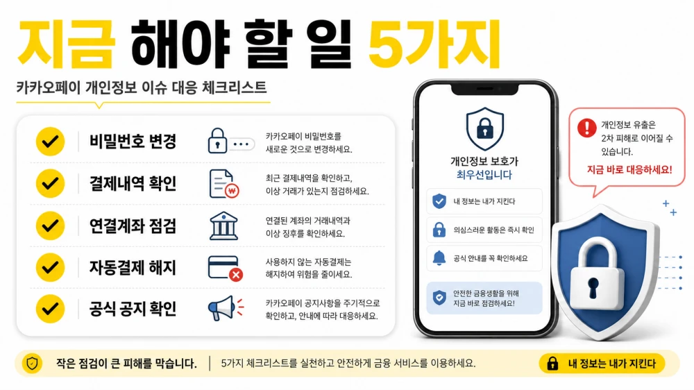 카카포페이 개인정보유출 지금 해야 할 일 5가지