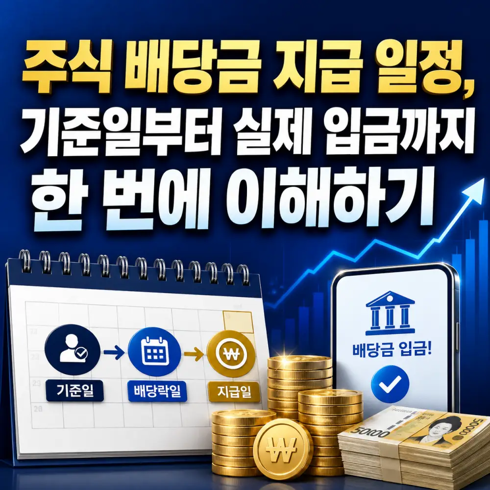 주식 배당금 지급 일정