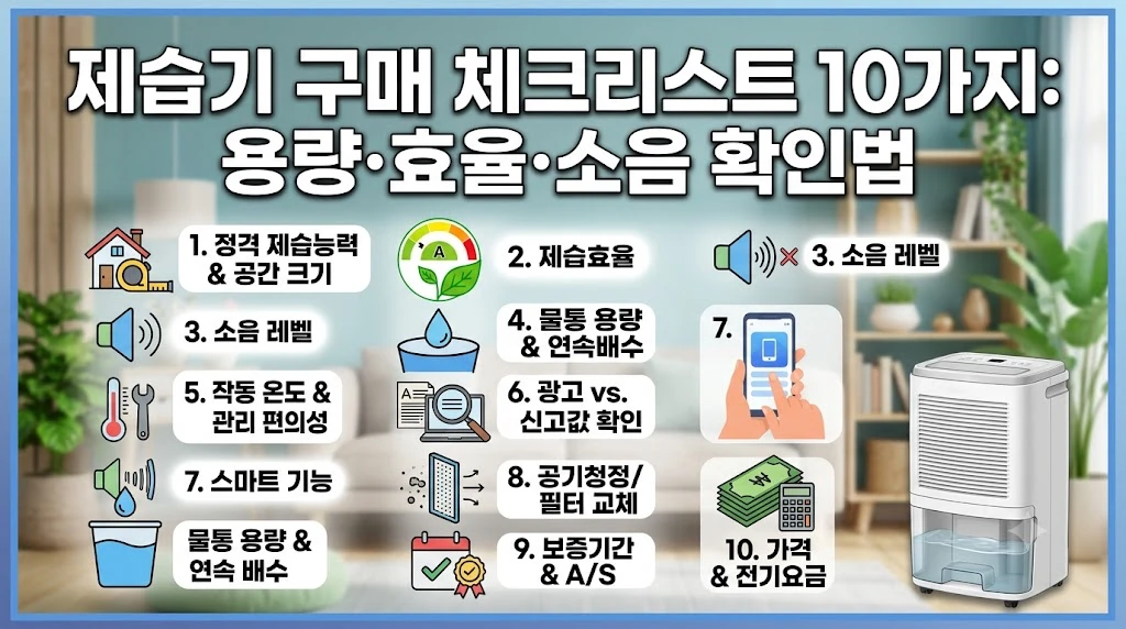 제습기 구매 체크리스트 10가지