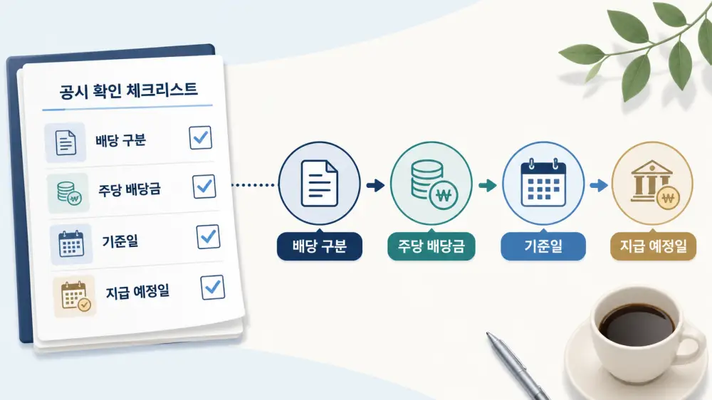 주식 배당금 공시 확인 체크리스트