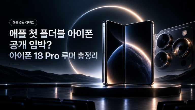 애플 첫 폴더블 아이폰 폴드 공개 임박? 아이폰 18 Pro 루머와 9월 이벤트 총정리