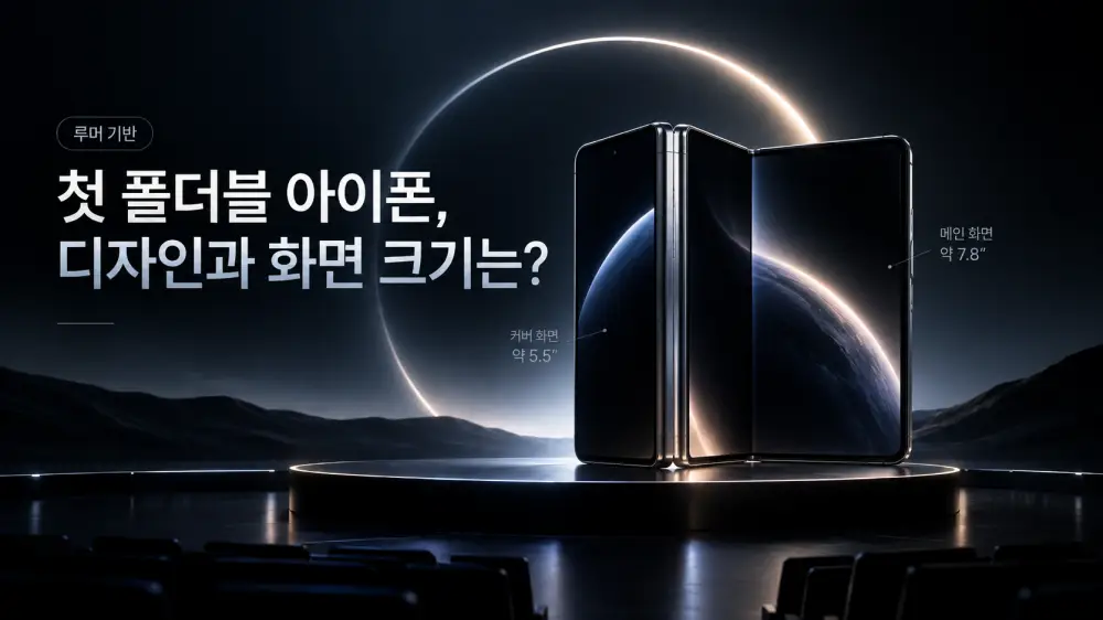 첫 폴더블 아이폰 폴드 디자인과 화면