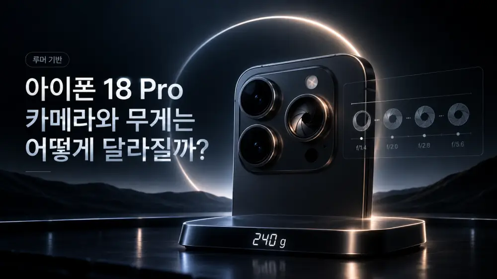 아이폰 폴드 카메라와 무게