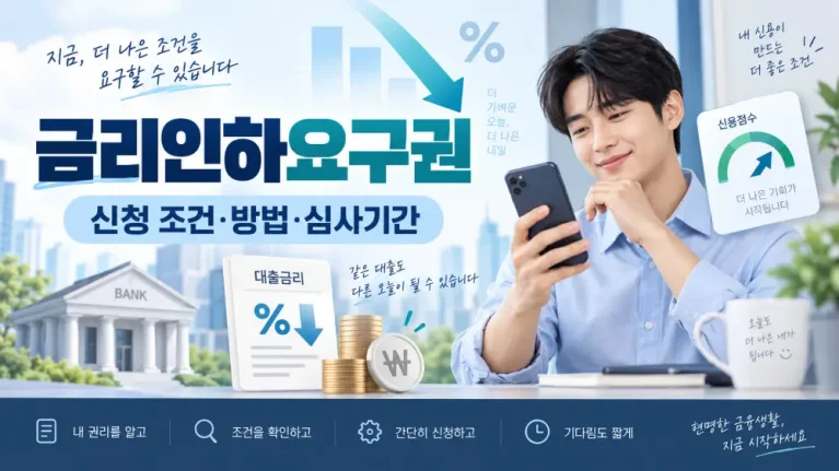 금리인하요구권 신청방법 총정리｜조건·필요서류·심사기간·거절 사유까지