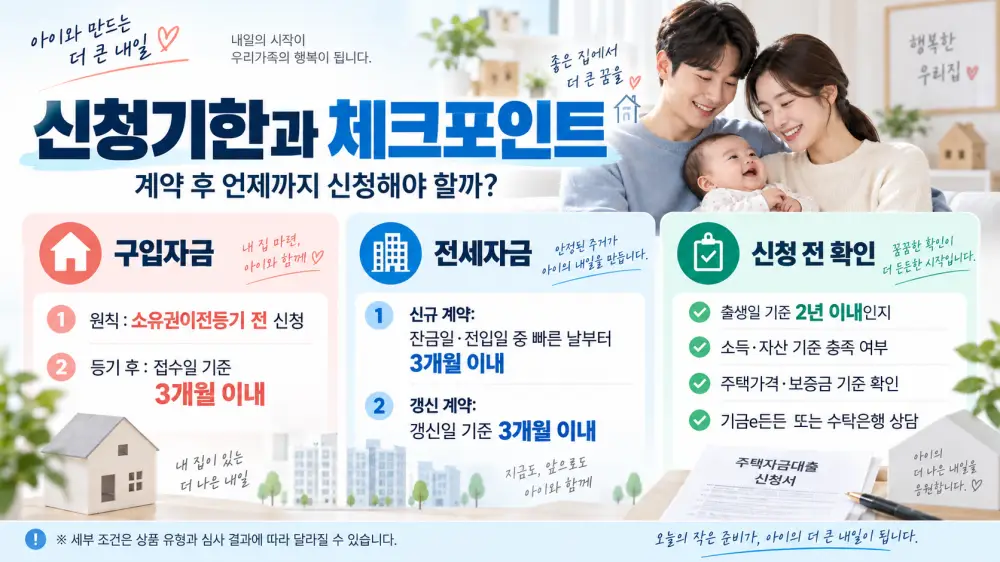 신생아 특례대출 신청기한과 체크포인트