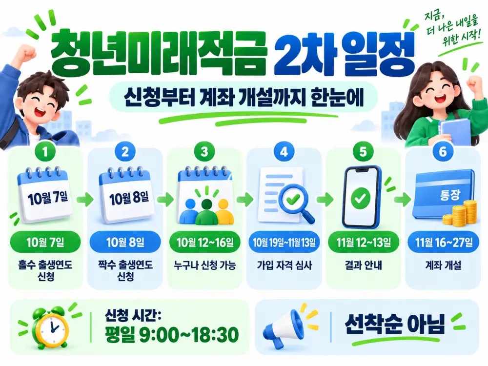 청년미래적금 2차 일정안내